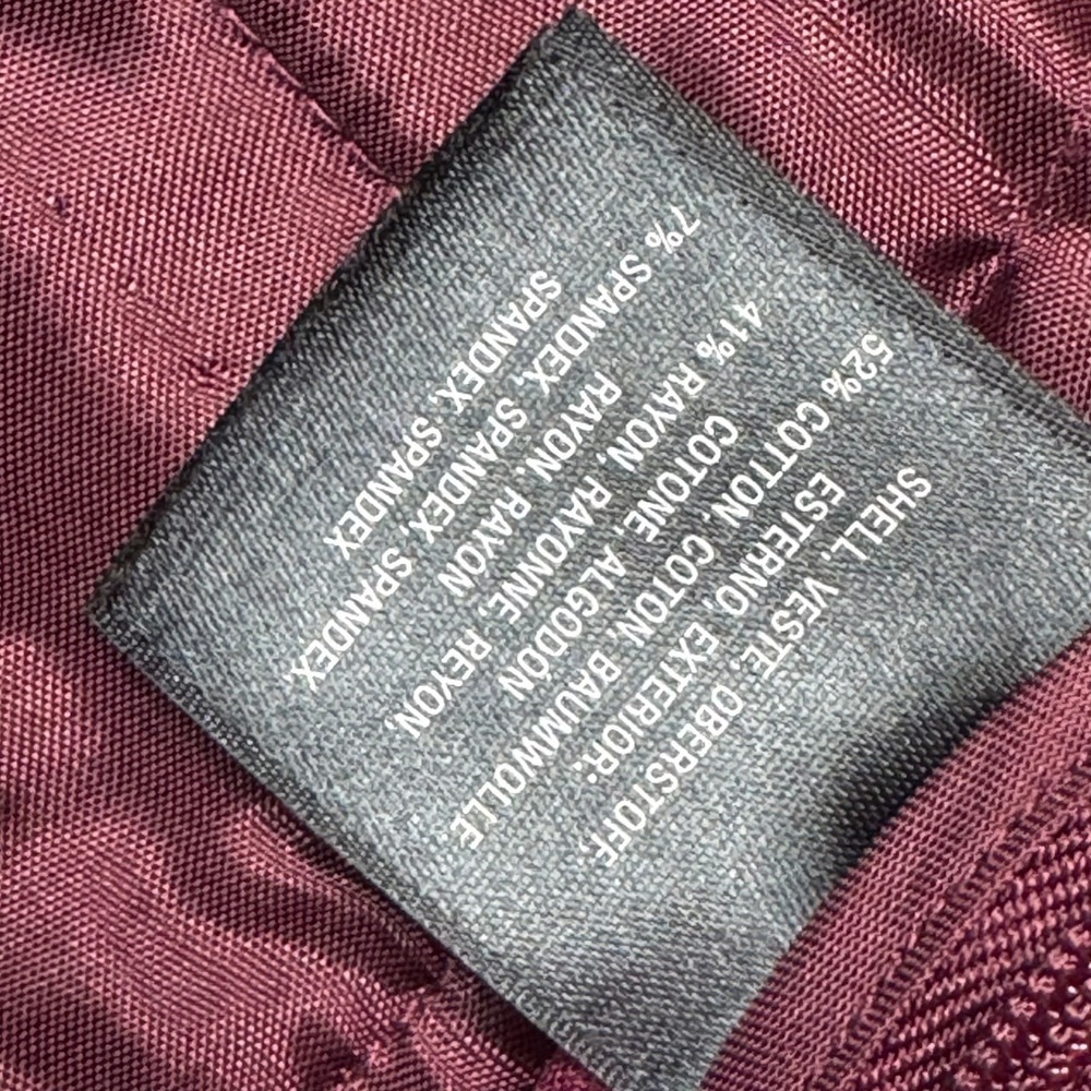 Anthropologie Essential Slim Burgundy Red Stripe Track Pants Trousers Women US 8 - Picture 7 of 8